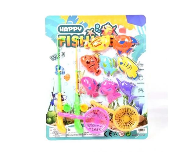 Set de joacă pescuit plastic cu doi bete, și animale de mare