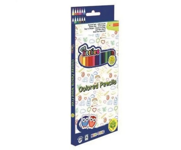 Set de creioane colorate din lemn 12 bucăți
