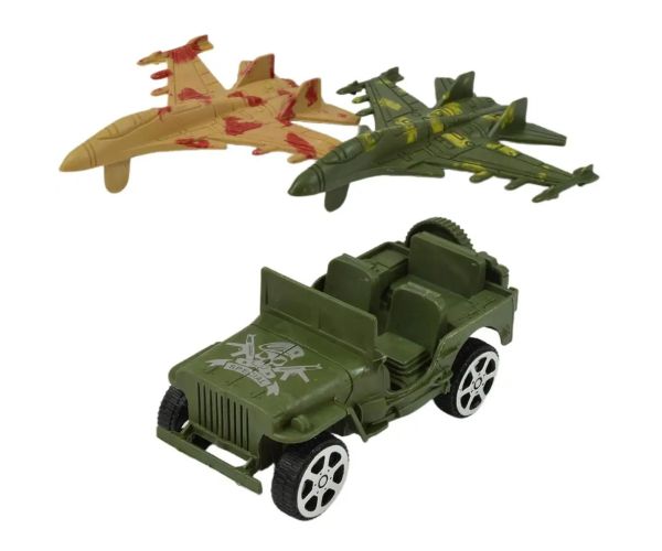 Military Set: Set de joacă militar cu vehicule și figurine de soldați