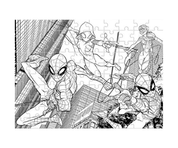 Spider-Man puzzle 2 in 1 se poate colora 100 bucăți