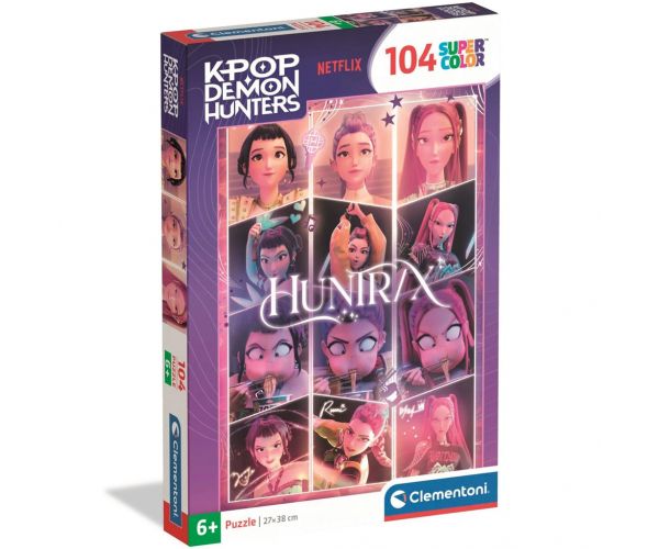K-Pop vânătorii de demoni Huntrix SuperColor puzzle 104 buc – Clementoni