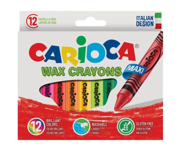 Jumbo set cretă cerată 12 bucăţi - Carioca