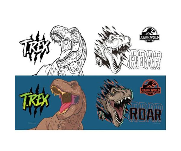 Must... Jurassic World caiet cu linii cu pagini de colorat 40 file două variante