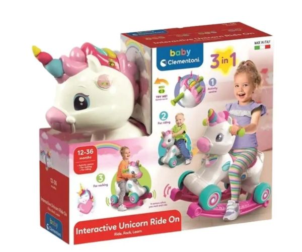 Clementoni Baby: 3 în 1 leagăn interactiv unicorn