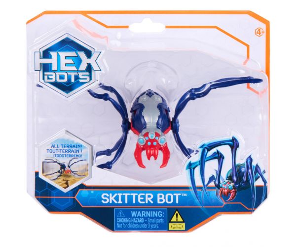 Hex Bots: Skitter Bot robot păianjen interactiv – albastru-roșu - Spin Master