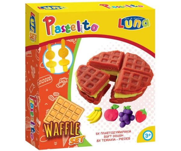 Plastelito Waffle Gofri set plastilină cu forme