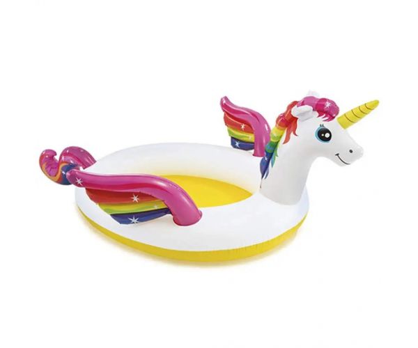 Intex: Unicorn piscină pentru copii stripitoare 272x193x104cm
