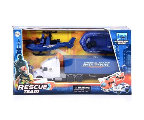Rescue Team set de jucărie poliție cu barcă