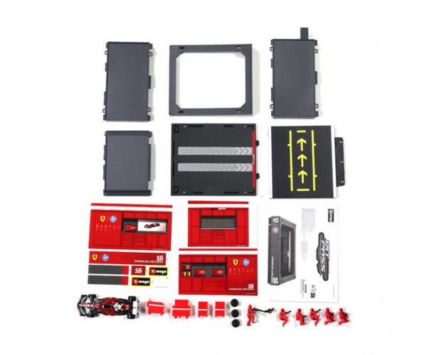 Bburago: Mașină de curse F1 - Ferrari SF-25 Pit / Charles Leclerc 1/43
