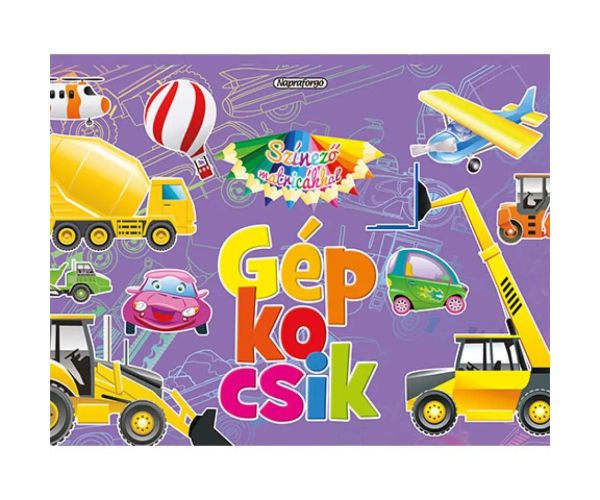 Caiet de autocolante cu creioane colorate - Caiete cu mașini
