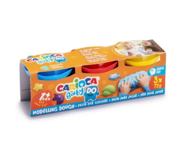 Baby Do 3 bucăți set plastilină colorată - Carioca