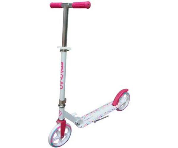 Jumbo pink-alb trotinetă aluminiu - Spartan