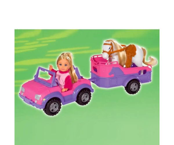Steffi Love: Évi Love cu transportor de cai - Simba Toys