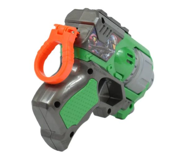 Cool Soft Bullet Gun: Pistol mic cu cartușe de culoare verde 14cm