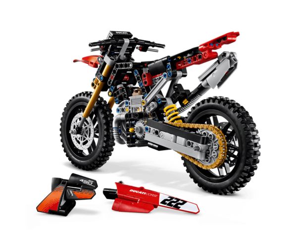 LEGO® Technic: Ducati Desmo450 MX Factory motocicletă (42238)