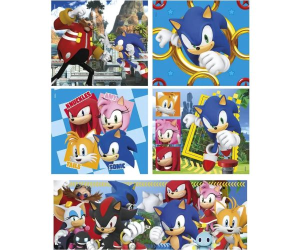 Sonic ariciul 10 în 1 supercolor puzzle - Clementoni