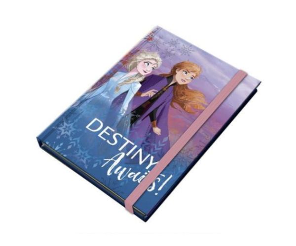 Frozen 2: Caiet pentru notițe cu elastic mai multe variante 10x13,5cm