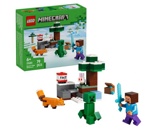 LEGO® Minecraft: Aventurile lui Steve în taiga (21583)