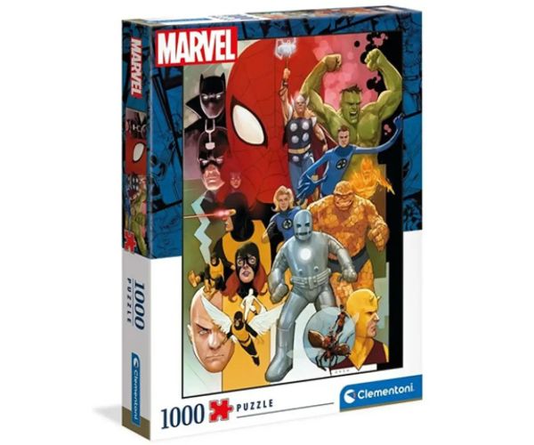 High Quality Collection: Marvel Super-eroi anii 80 puzzle de 1000 bucăți HQC puzzle 69x50cm - Clementoni