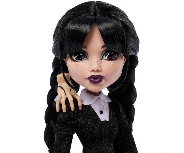 Monster High x Wednesday – Papusa Wednesday Addams cu accesorii – Mattel