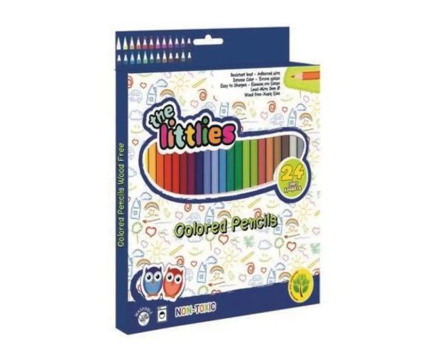 Set creioane colorate de 24 bucăți fără lemn