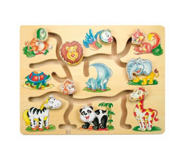 Animale incredibile puzzle din lemn