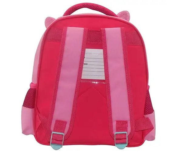 Must: Rucsac pentru grădiniță cu model 3D cu iepurași, 27x10x31cm