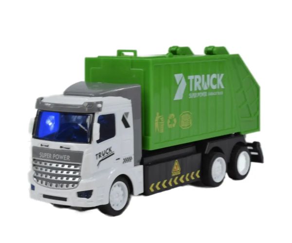 Camion de gunoi cu telecomandă RC cu lumină 1/48 scară 27MHz 20cm