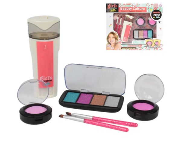 Girls Creator: Set de machiaj realist cu umidificator și pensule