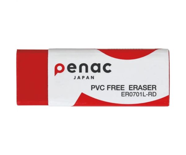 ICO: Penac radieră fără PVC culoarea roșie 5,9x2,1x1cm