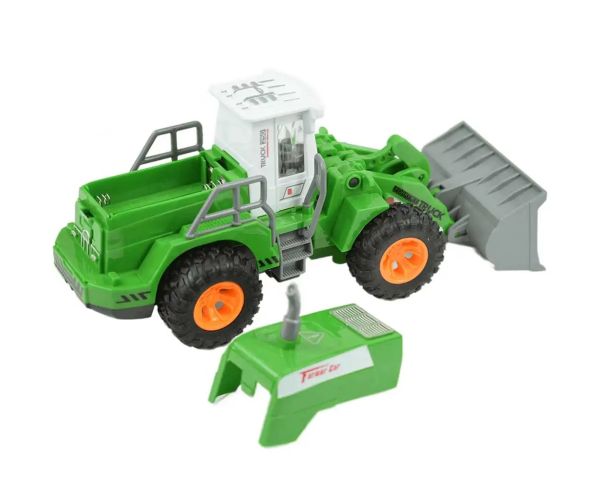 Mașină agricolă cu încărcător frontal cu telecomandă RC cu efecte de lumină la scară 1/30 20 cm