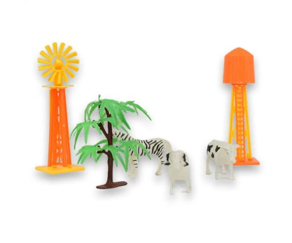 Happy Farm: Set fermă cu tractor, animale si accesorii