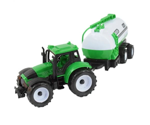 Farmer Truck: Set tractor fermier din trei părți cu remorcă 28cm