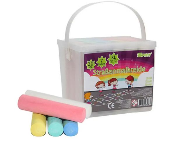 Spirit: XL dimensiune cretă asfalt 7 culori 20 bucăți set