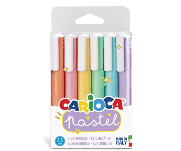 Set de 6 bucăți culoarea pastel textliner 4,5mm - Carioca