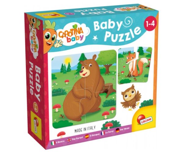 Carotina Baby: Puzzle cu animale de pădure