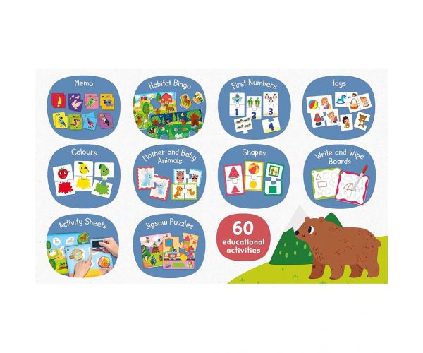 Montessori Baby: Colecție de jocuri cu 60 de jocuri de dezvoltare a abilităților - Lisciani
