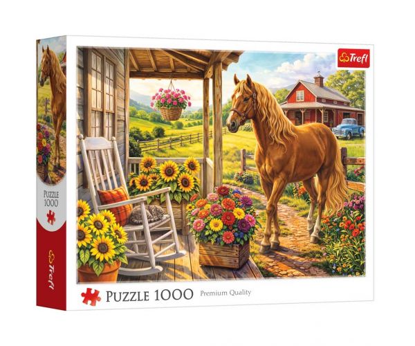 Cal pe fermă puzzle de 1000 de piese - Trefl