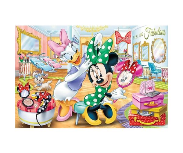 Daisy și Minnie la salon de înfrumusețare puzzle 100 bucăți - Trefl