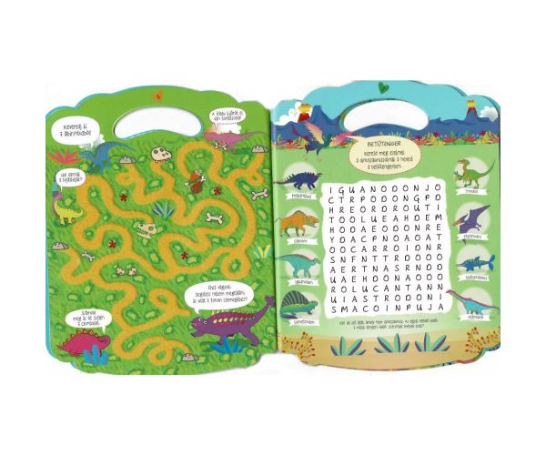 Caiet de activități colorat cu dinozauri