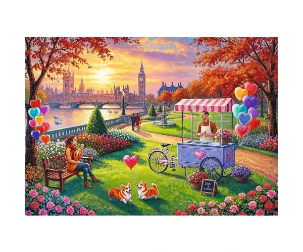 Puzzle romantic Londra 500 de piese calitate Premium plus - Trefl
