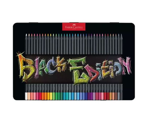 Faber-Castell: Black Edition creion colorat 36 bucăți în cutie metal