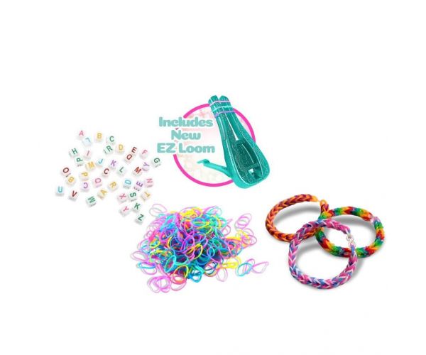 WeCool: Set pentru crearea brățărilor DIY cu elastice și mărgele, într-un recipient tip pahar.
