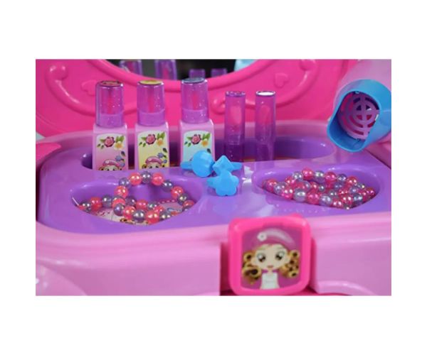 Masă de înfrumusețare portabilă cu bijuterii și accesorii de frumusețe