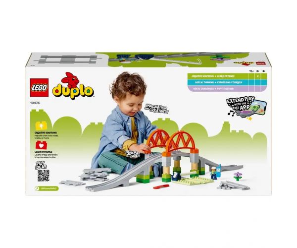 LEGO® DUPLO®: Set de accesorii pentru pod feroviar și șine (10426)