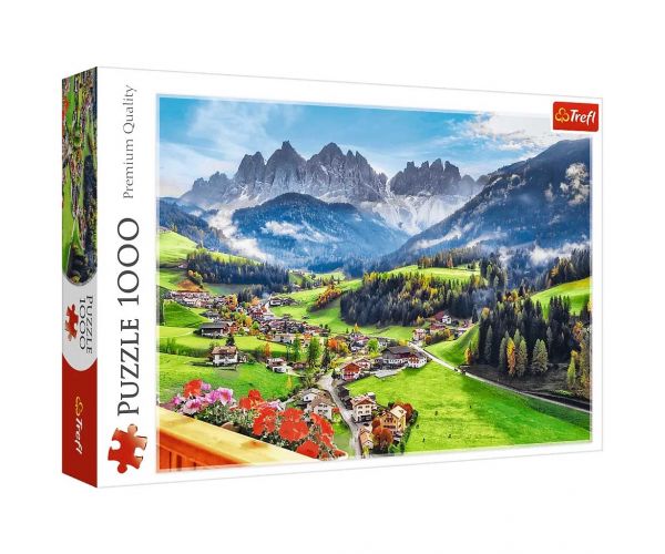 Sfânta Magdalena, Dolomiți, Italia puzzle de 1000 de piese - Trefl