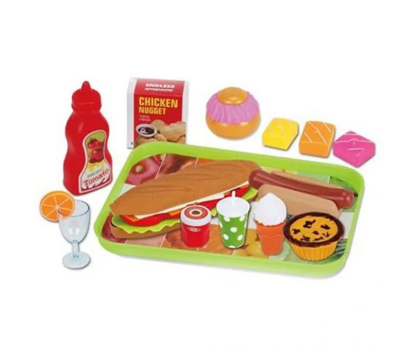 Set de mâncare cu muffin și tavă