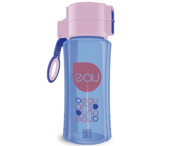 Ars Una: Roz și albastru fără BPA sticlă pentru apă 450ml
