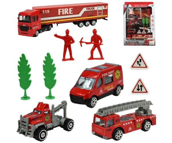 Fire Truck: Set de jucării camion de pompieri cu accesorii ​