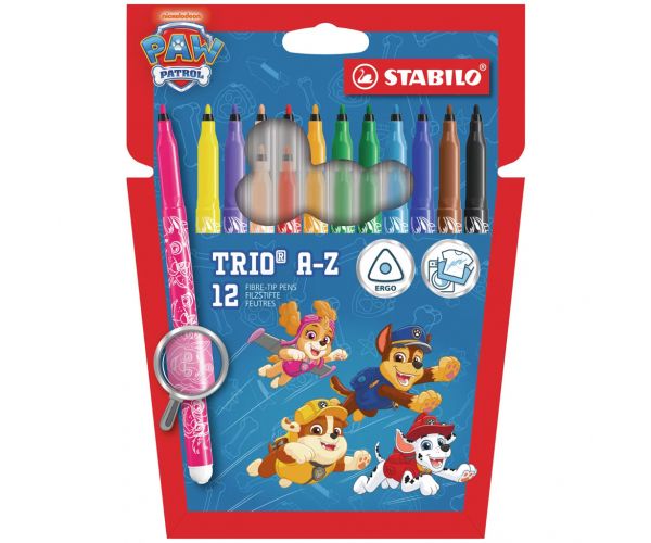 Stabilo: Patrula Câinilor Trio A-Z creioane colorate triunghiulare set de 12 bucăți